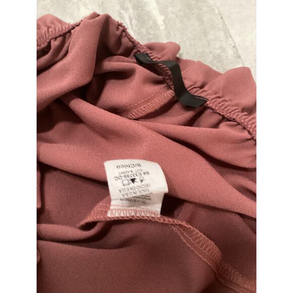 Wide Leg Front Split Straight Pants Pink Size Small for Women - Picture 4 of 4